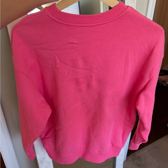 Favorite Daughter Oversized Bright Pink Woman’s Sweatshirt - Picture 3 of 6
